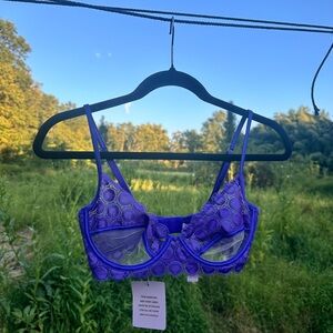 Savage X Fenty Vibrant Purple Lace Bra